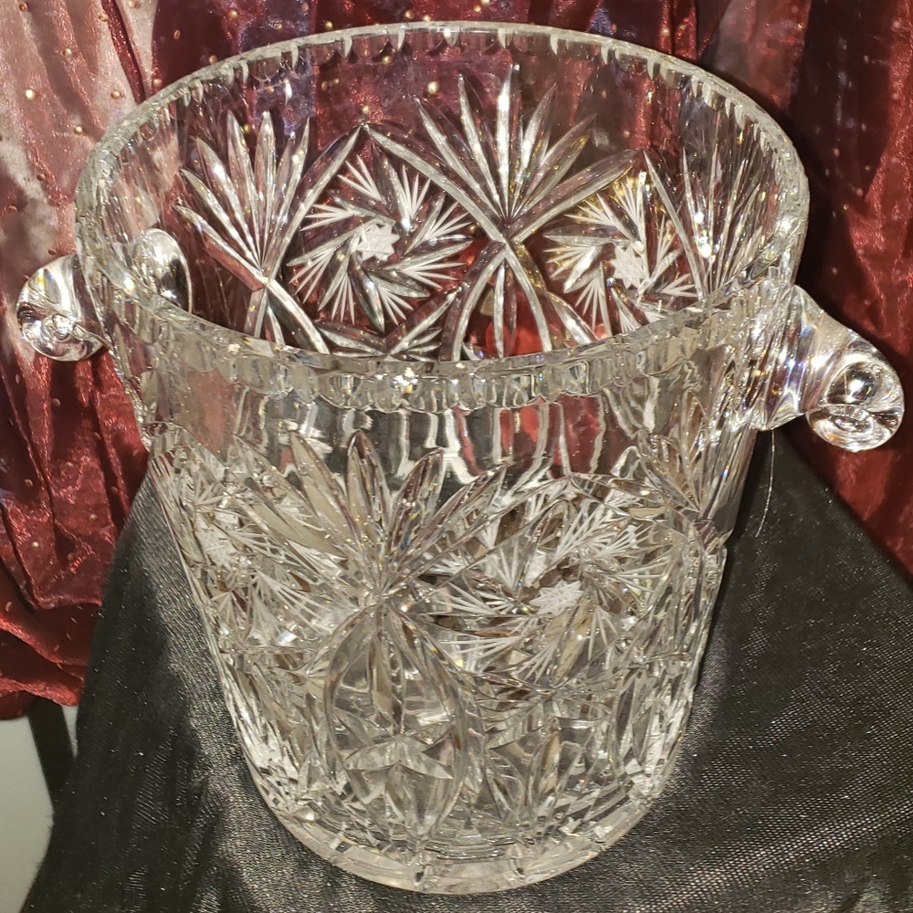 Vintage Elegant Cut Crystal Ice Bucket